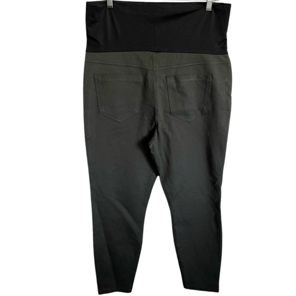 LIKE NEW Liverpool Los Angeles Maternity Olive Green Leggings Size 14 - Picture 2 of 4